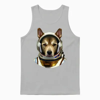 Astronauts Mission Dog Unisex Tank Top - Ash
