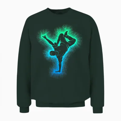 Breakdance Breakdancing Boys' T-Shirt, Black, S Unisex Sweatshirt - Forest