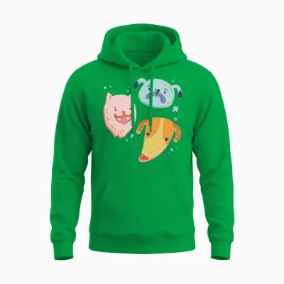 Group of Dogs Unisex Hoodie - Irish Green