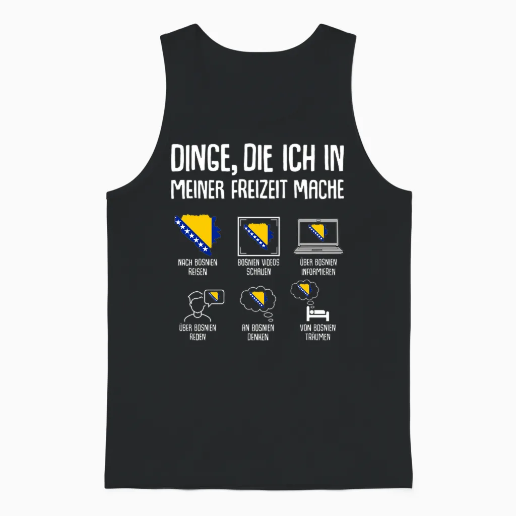 Bosnien Reise Damen Herren Kinder Langarmshirt Unisex Tank Top in Black