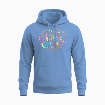 Cadeau Nounou D'amour Original Merci Nourrice Babysitter Unisex Hoodie - Carolina Blue