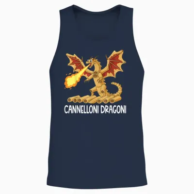 Italienische Brainrot Charaktere Cannelloni Dragoni Unisex Tank Top - Navy