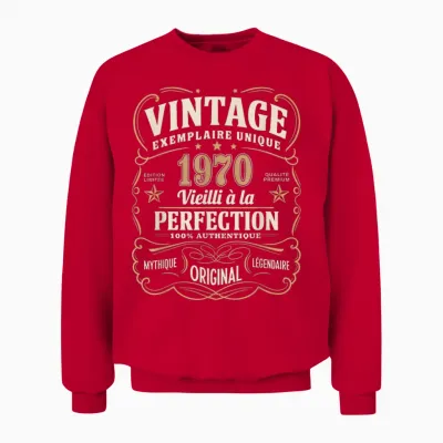56 Years Man 1970 Birthday T Shirt 56 Years Man 1970 Unisex Sweatshirt - Red