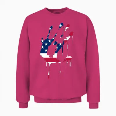 America Flag Art Unisex Sweatshirt - Heliconia