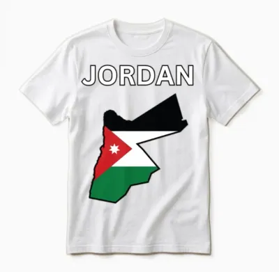 Jordan Flag Map Unisex T-Shirt - White