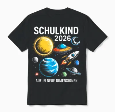T-Shirt with Space Astronaut Design Unisex T-Shirt - Black