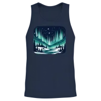 Northern Light Aurora Unisex Tank Top - Navy – 2