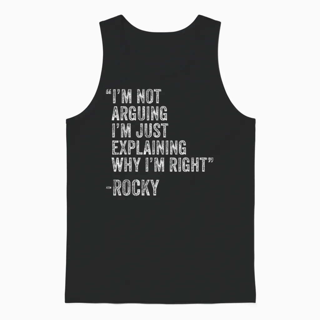 Rocky Zitat Lustiger Geburtstag Custom Name Idee Ingenieur Unisex Tank Top in Black