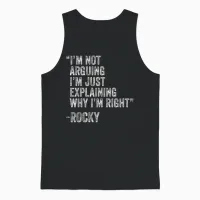 Rocky Zitat Lustiger Geburtstag Custom Name Idee Ingenieur Unisex Tank Top in Black - 1