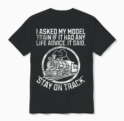 Model Railroading Railroader Railroad Unisex T-Shirt - Black