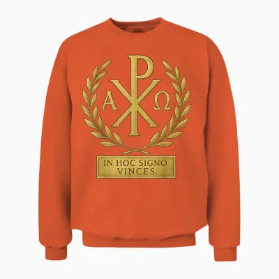 In Hoc Signo Vinces - Knights Templar Symbol Unisex Sweatshirt - Orange