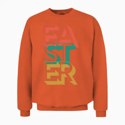 Retro Easter Unisex Sweatshirt - Orange