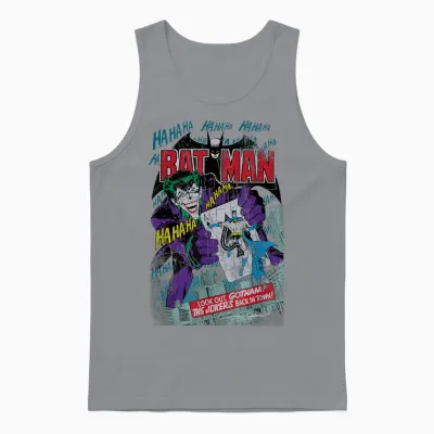 Dc Comics Batman and Joker Comic Cover T-Shirt Small Unisex Tank Top - Sport Grey
