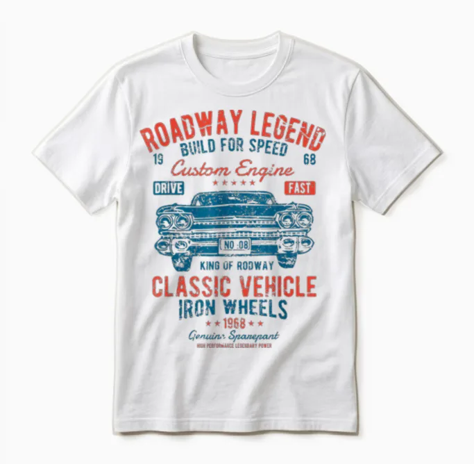 Retro Classic Car Stuff Herren Oldtimer Unisex T-Shirt in White