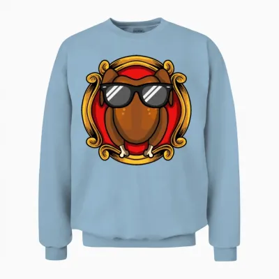 Thanksgiving Funny Unisex Sweatshirt - Light Blue