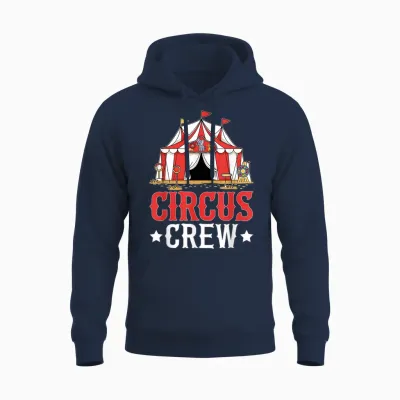 Circus Crew Carnival Costume Funny Circus Event Clown T-Shirt, Black Unisex Hoodie - Navy