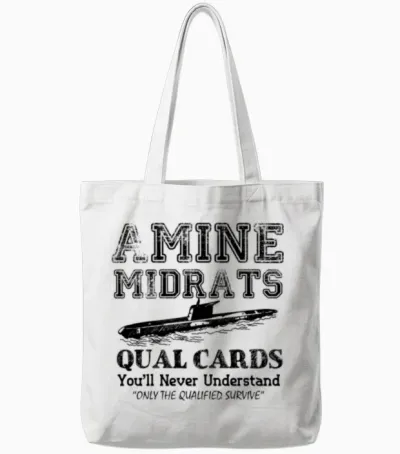 Submarine Shirt - Navy Submarine Tote Bags - White