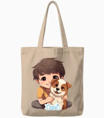 Dog Tote Bags - Natural
