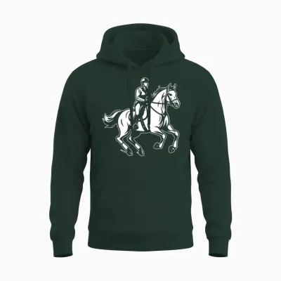 Horse Riding Unisex Hoodie - Forest