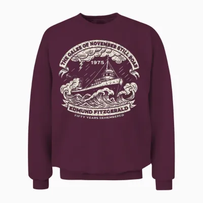 Edmund Fitzgerald Anniversary Great Lakes Maritime Memorial Unisex Sweatshirt - Maroon