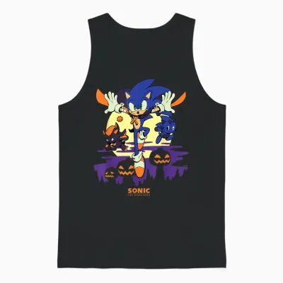 Sonic the Hedgehog - Chao Tales Halloween Moonlight Haunt Unisex Tank Top - Black