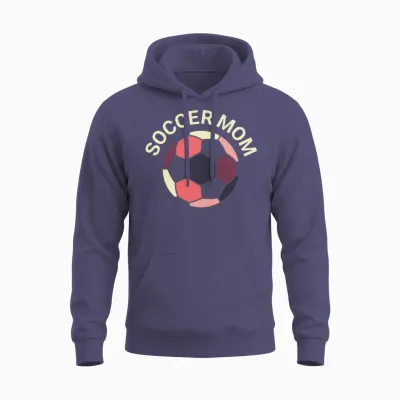 Soccer Mom | Retro Style Unisex Hoodie - Heather Sport Dark Navy