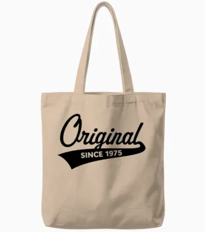 Original Since 1975 (year of Birth, Birthday / B) Tote Bags - Natural