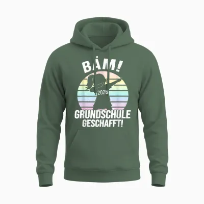 Bäm Grundschule Geschafft Grundschule Abschluss 2026 Unisex Hoodie - Military Green