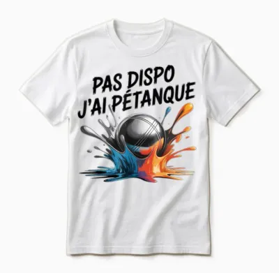 J'peux Pas J'ai Petanque Humour Pétanque Balls Game Unisex T-Shirt - White