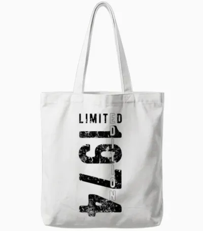 Grunge Vintage Limited Edition 1974 Birthday Tote Bags - White