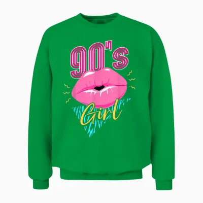 90er Jahre 90s Girl Unisex Sweatshirt - Irish Green