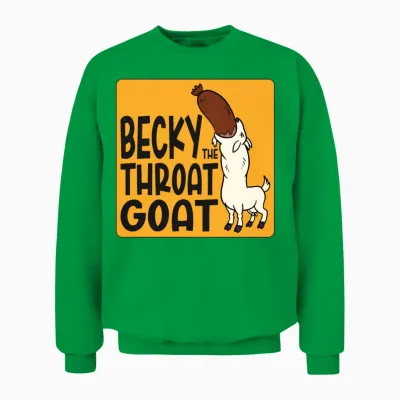 Becky the Throat Goat Unisex Sweatshirt - Irish Green