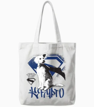 Supergirl 2026 Krypto Graffiti Tote Bags - White
