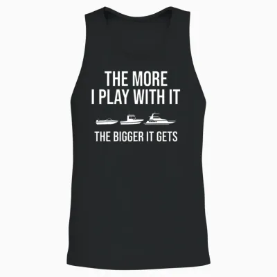 Boating Funny Boat Captain Unisex Tank Top - Black