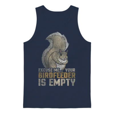Squirrel Forest Animal Unisex Tank Top - Navy