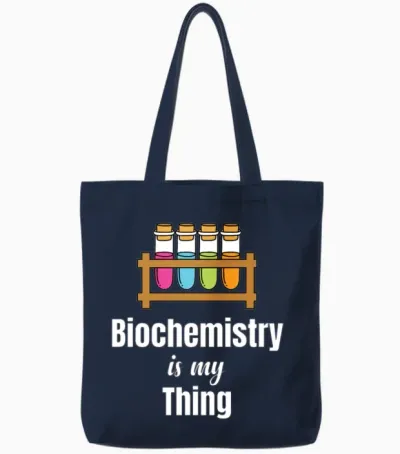 Biochemistry Is My Thing Scientist Microbiology Tote Bags - Navy