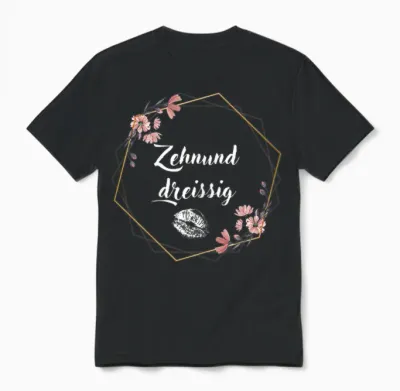 40 Geburtstag Frau I Zehnunddreissig Unisex T-Shirt - Black