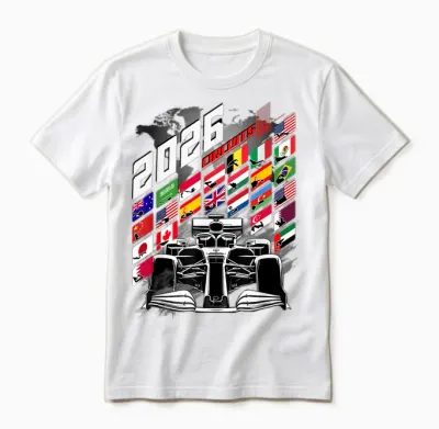 Racing Car Calendar 2026 Circuit Schedule Places Men Women Unisex T-Shirt - White