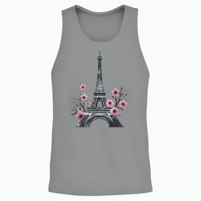 Eiffel Tower Unisex Tank Top - Sport Grey
