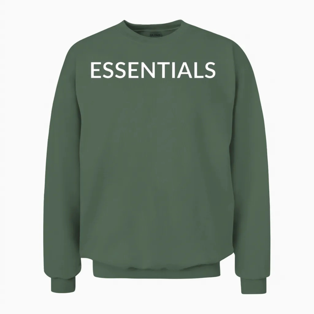 Essentials Unisex Sweatshirt in Military Green