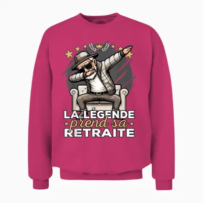 Legend Retirement & Pension Retired Pensioner Unisex Sweatshirt - Heliconia