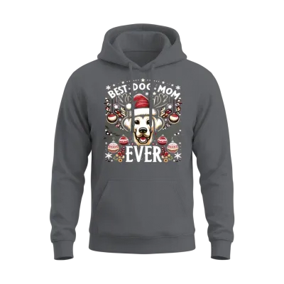 Best Dog Mom Ever Dog Dogs Best Dog Mama Unisex Hoodie - Charcoal