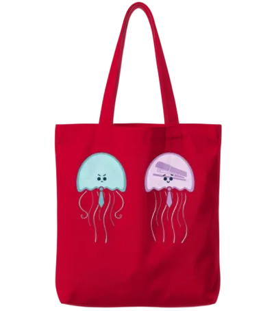 Jelly Prank Funny Tote Bags - Red
