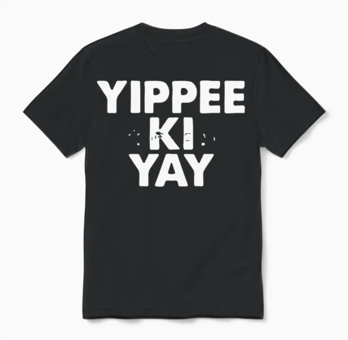 Yippee Ki Yay Unisex T-Shirt in Black