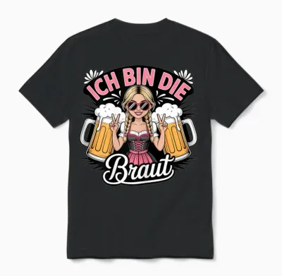 Ich Bin Die Braut Jga Junggesellinnenabschied Unisex T-Shirt - Black