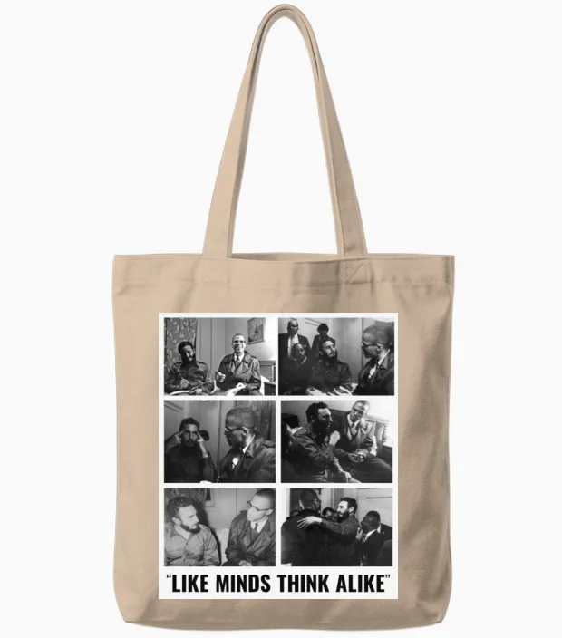Colin Kaepernick Fidel Castro Tote Bags in Natural