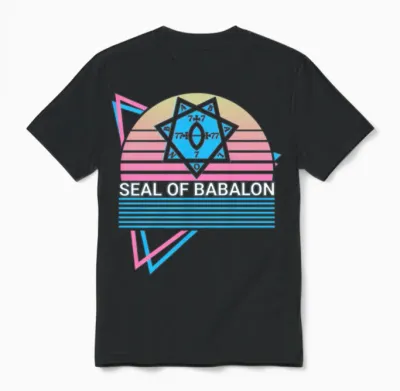 Seal of Babalon Retro Unisex T-Shirt - Black