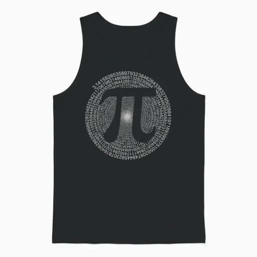 Pi T-Shirt 3,14 Pi Number Symbol Math Science Gift Unisex Tank Top in Black
