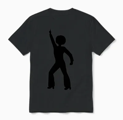 1970s Retro Man Unisex T-Shirt - Black