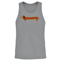 Sausage Dog - Long Dog — Lovers Unisex Tank Top - Sport Grey – 2